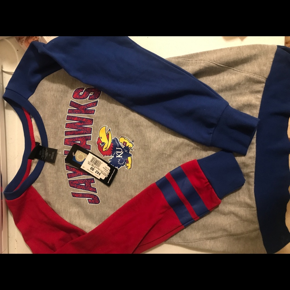 Kansas Jayhawks sweatshirt youth large